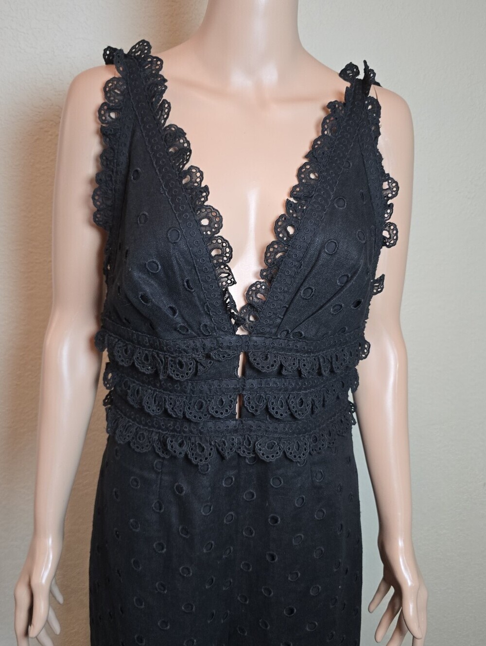 Zimmermann Winsome Black 100% Linen Jumpsuit Size 2 - Picture 2 of 16